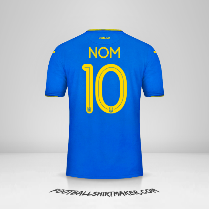 Maillot Ukraine 2018/19 Extérieur -  nom - 10