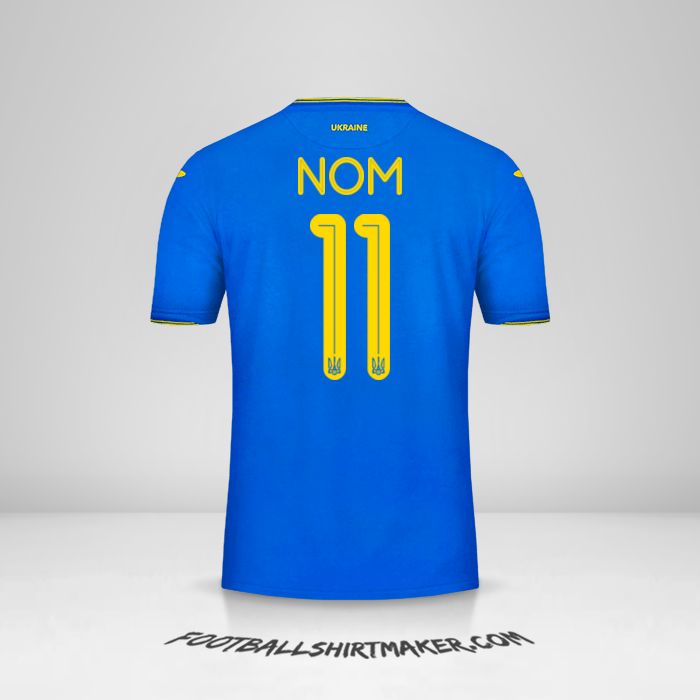 Maillot Ukraine 2018/19 Extérieur -  nom - 11