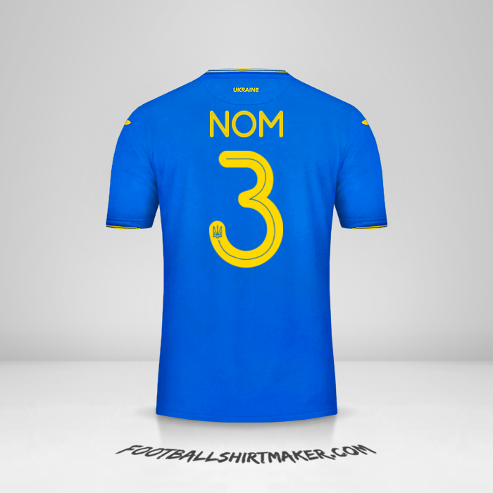 Maillot Ukraine 2018/19 Extérieur -  nom - 3
