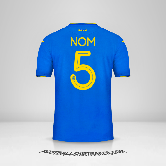 Maillot Ukraine 2018/19 Extérieur -  nom - 5