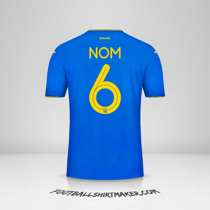 Maillot Ukraine 2018/19 Extérieur -  nom - 6