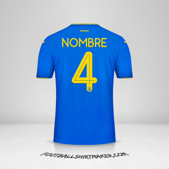 Jersey Ucrania 2018/19 Visita -  nombre - 4