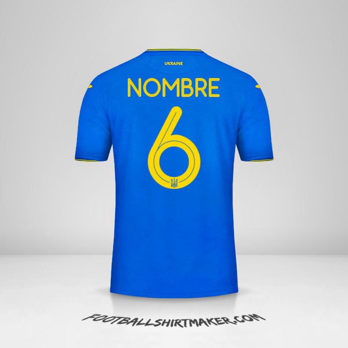 Camiseta Ucrania 2018/19 Visita -  nombre - 6