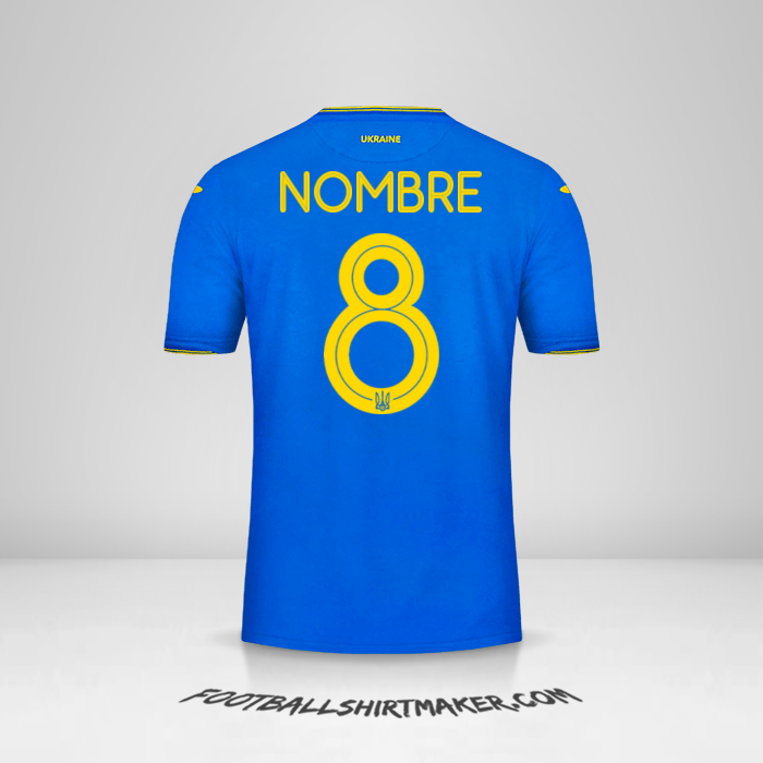 Jersey Ucrania 2018/19 Visita -  nombre - 8