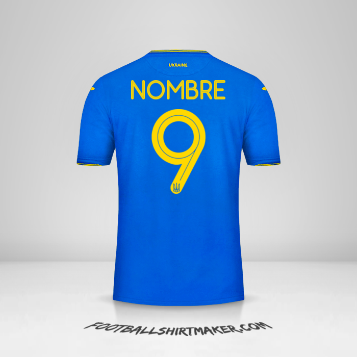 Jersey Ucrania 2018/19 Visita -  nombre - 9
