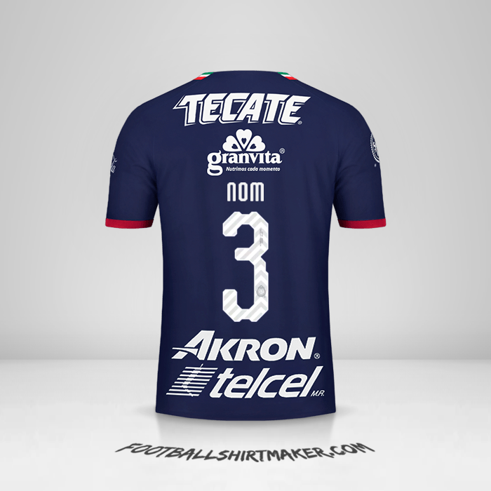 Maillot Guadalajara 2018/19 Troisième -  nom - 3