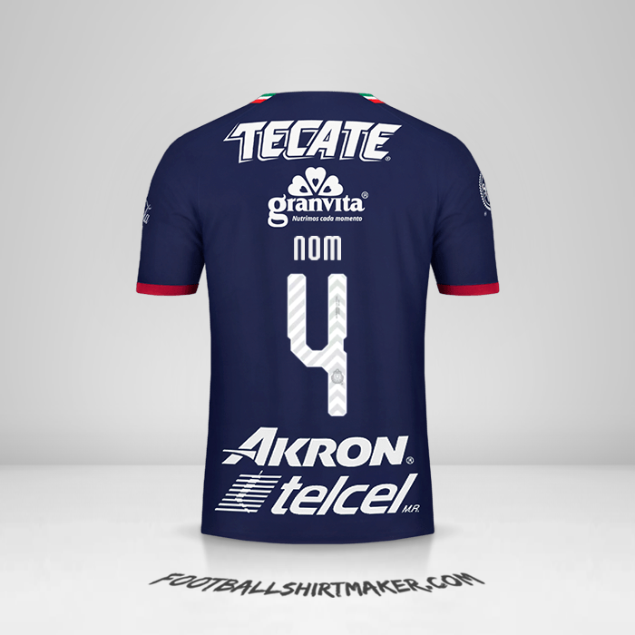 Maillot Guadalajara 2018/19 Troisième -  nom - 4