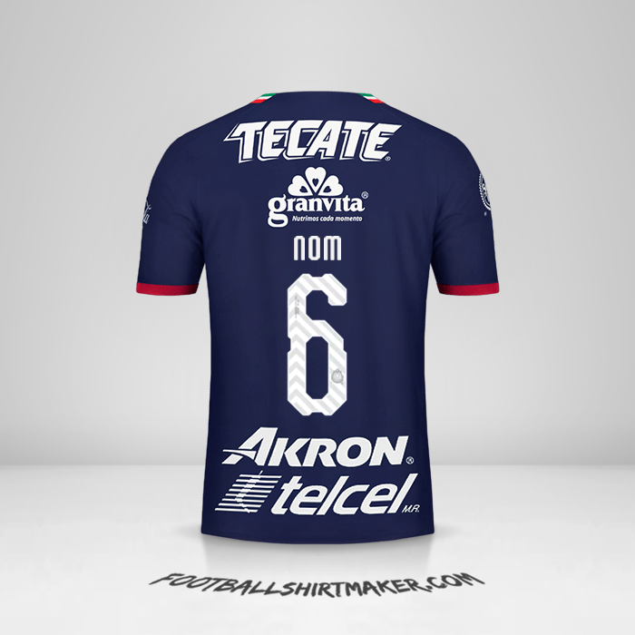 Maillot Guadalajara 2018/19 Troisième -  nom - 6
