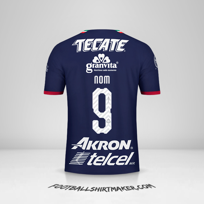 Maillot Guadalajara 2018/19 Troisième -  nom - 9