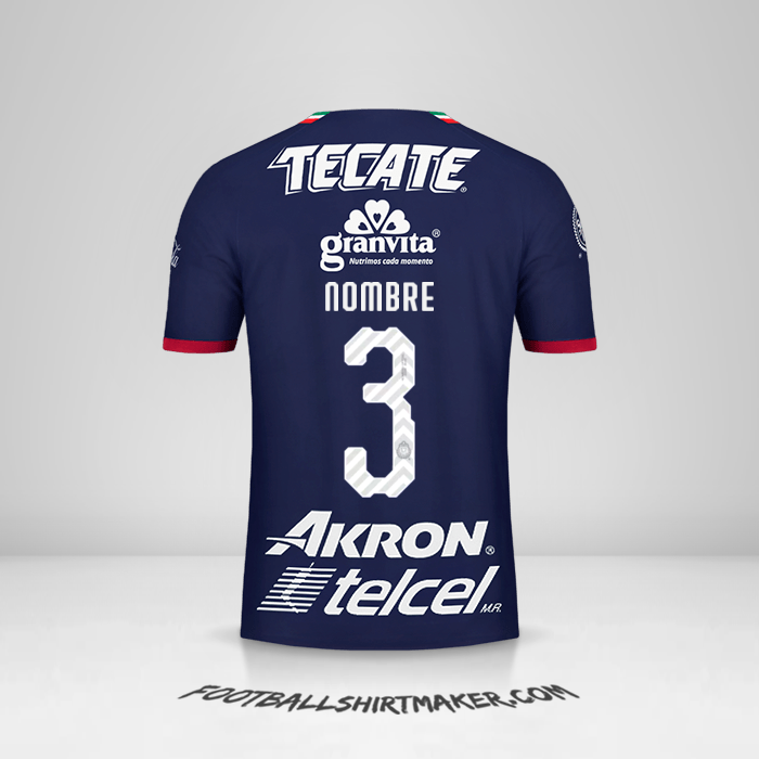 Jersey Guadalajara 2018/19 Tercera -  nombre - 3