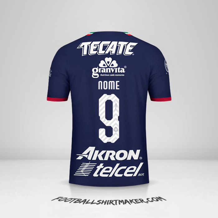 Camisa Guadalajara 2018/19 Terceira -  nome - 9