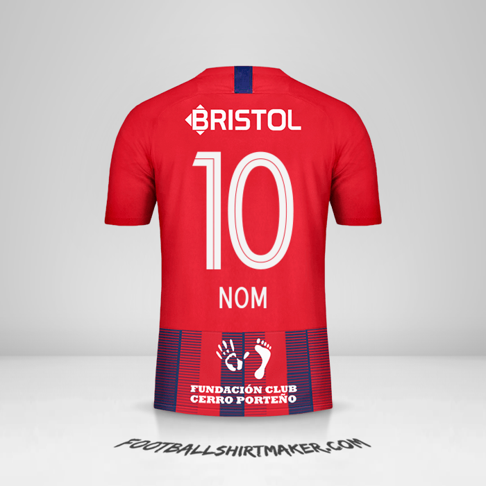 Maillot Club Cerro Porteño 2019 -  nom - 10