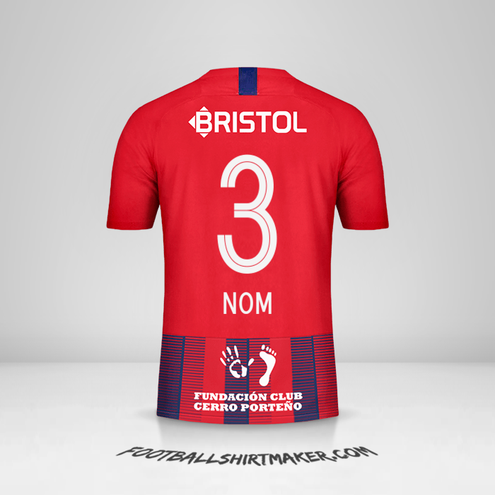 Maillot Club Cerro Porteño 2019 -  nom - 3