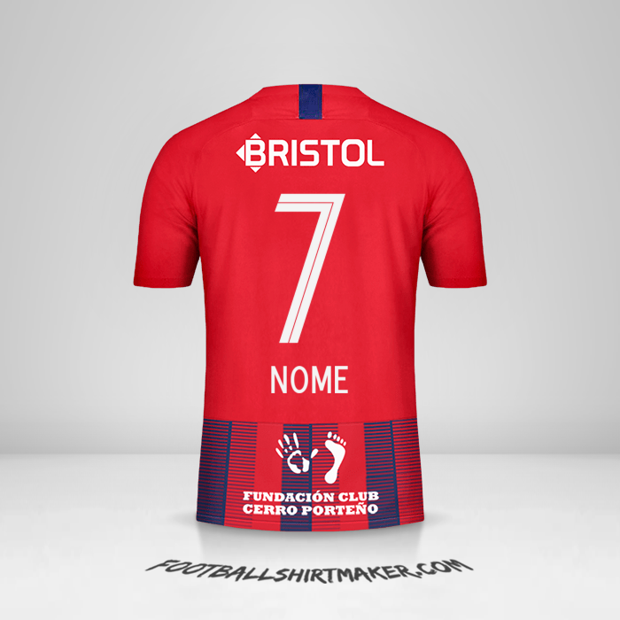 Camisola Club Cerro Porteño 2019 -  nome - 7