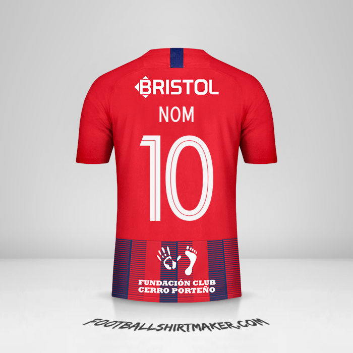 Maillot Club Cerro Porteño Libertadores 2019 -  nom - 10