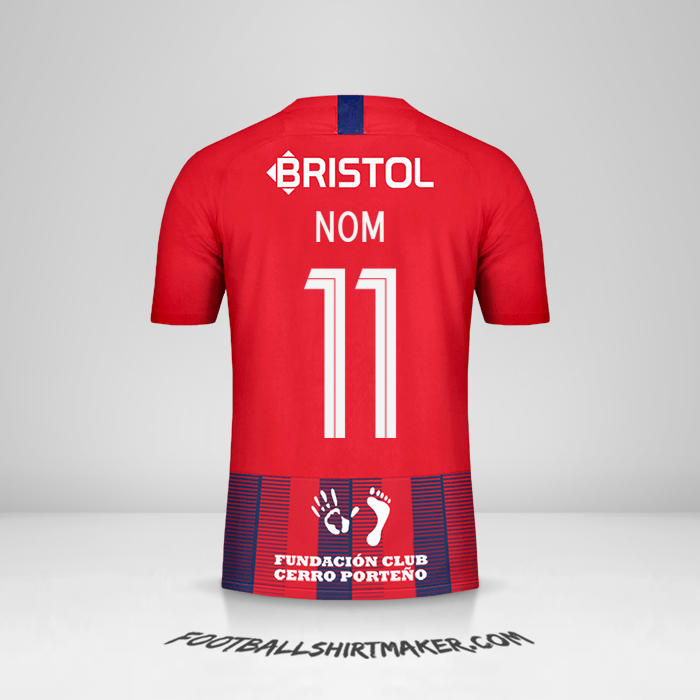 Maillot Club Cerro Porteño Libertadores 2019 -  nom - 11
