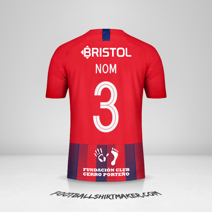 Maillot Club Cerro Porteño Libertadores 2019 -  nom - 3