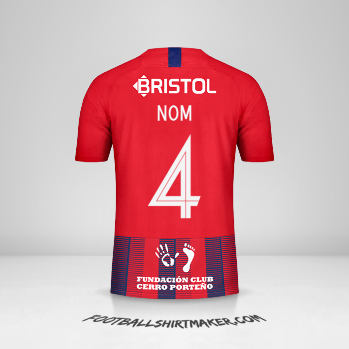 Maillot Club Cerro Porteño Libertadores 2019 -  nom - 4