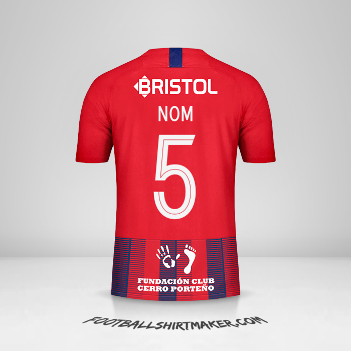 Maillot Club Cerro Porteño Libertadores 2019 -  nom - 5