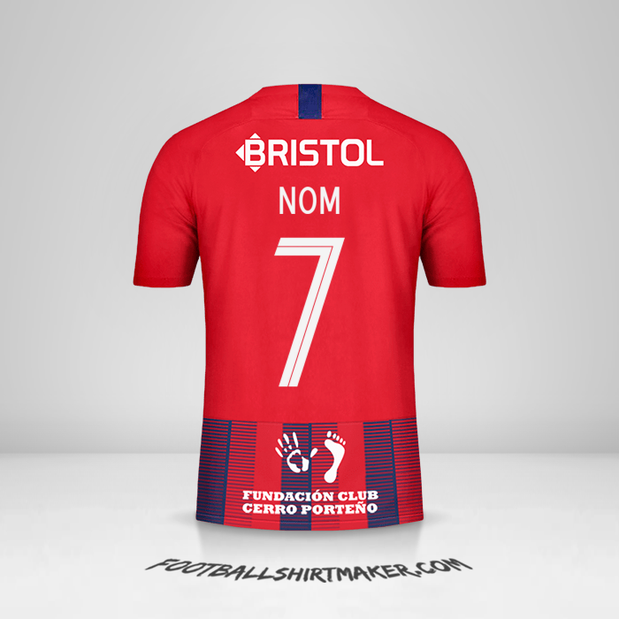 Maillot Club Cerro Porteño Libertadores 2019 -  nom - 7