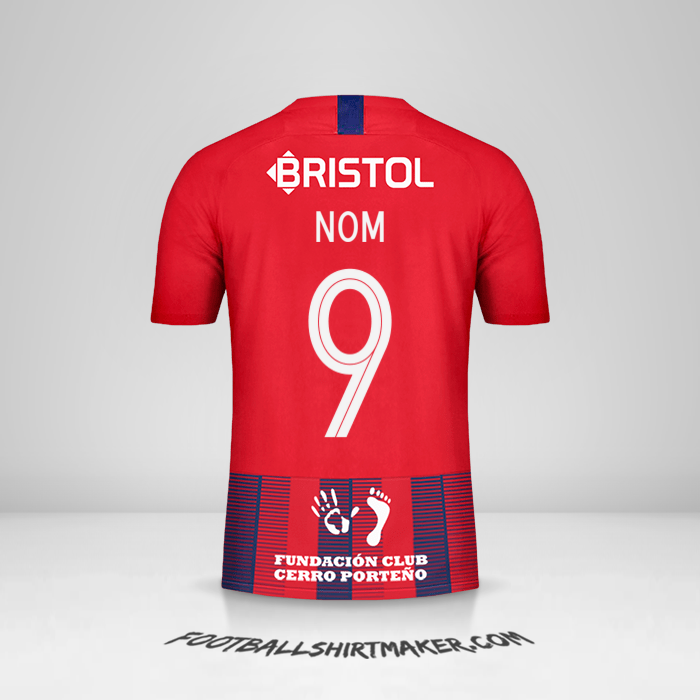 Maillot Club Cerro Porteño Libertadores 2019 -  nom - 9
