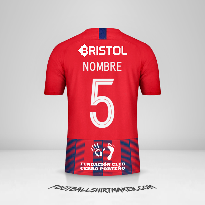 Camiseta Club Cerro Porteño Libertadores 2019 -  nombre - 5
