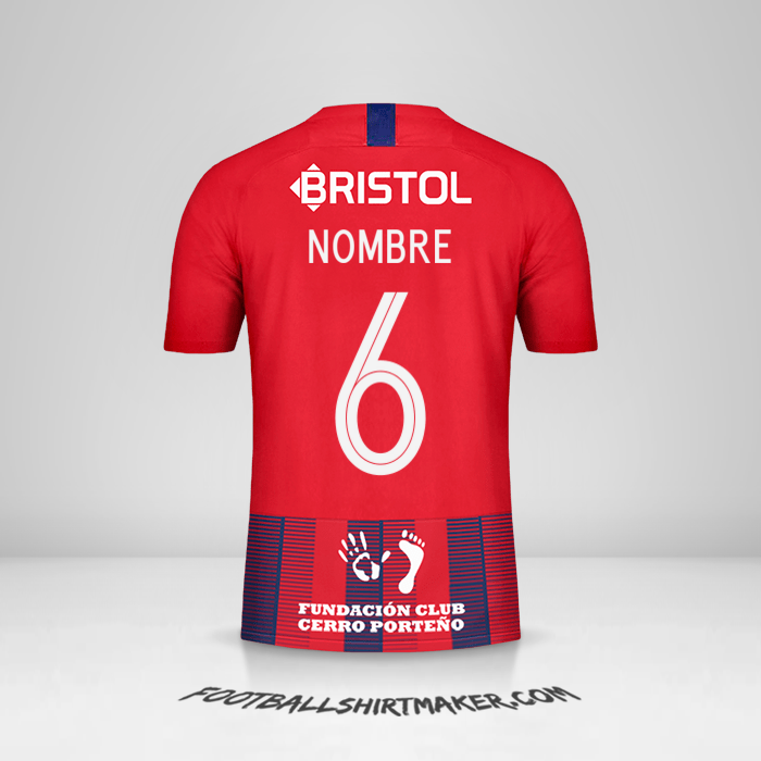 Camiseta Club Cerro Porteño Libertadores 2019 -  nombre - 6
