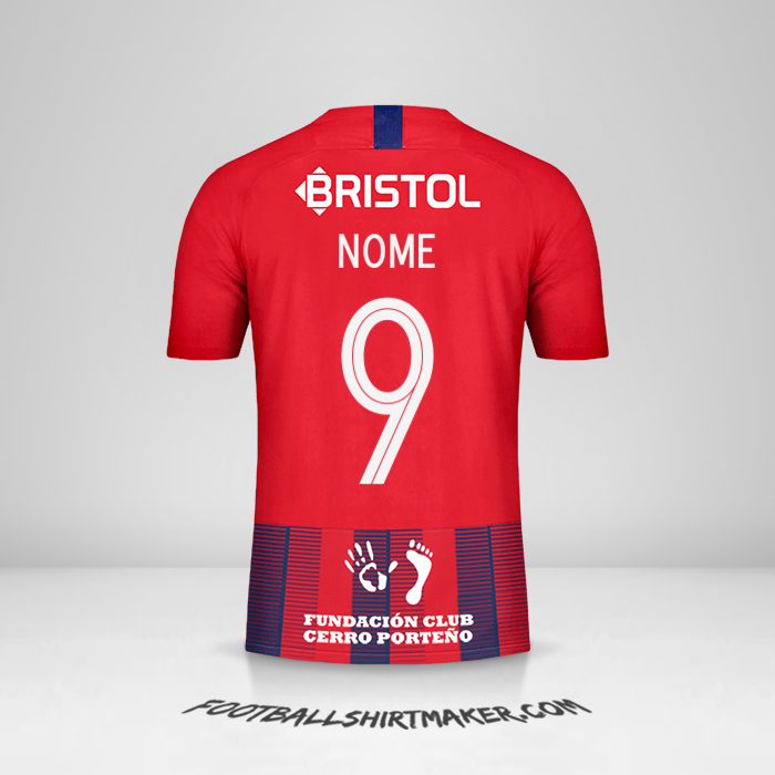 Camisola Club Cerro Porteño Libertadores 2019 -  nome - 9