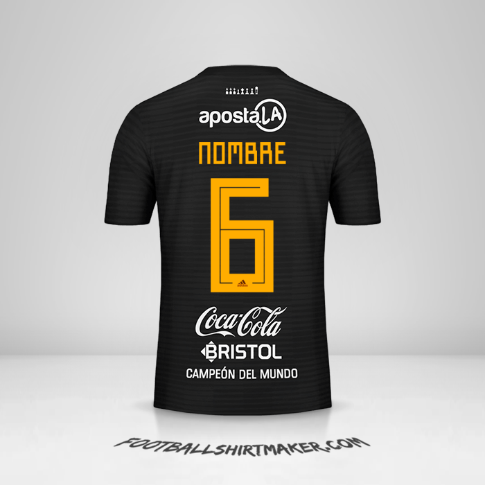 Camiseta Club Olimpia Libertadores 2019 Visita -  nombre - 6