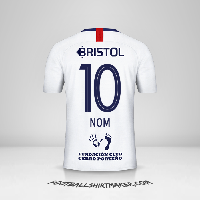 Maillot Club Cerro Porteño 2019 Extérieur -  nom - 10