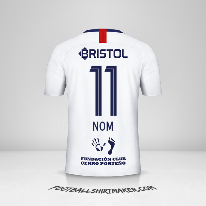 Maillot Club Cerro Porteño 2019 Extérieur -  nom - 11
