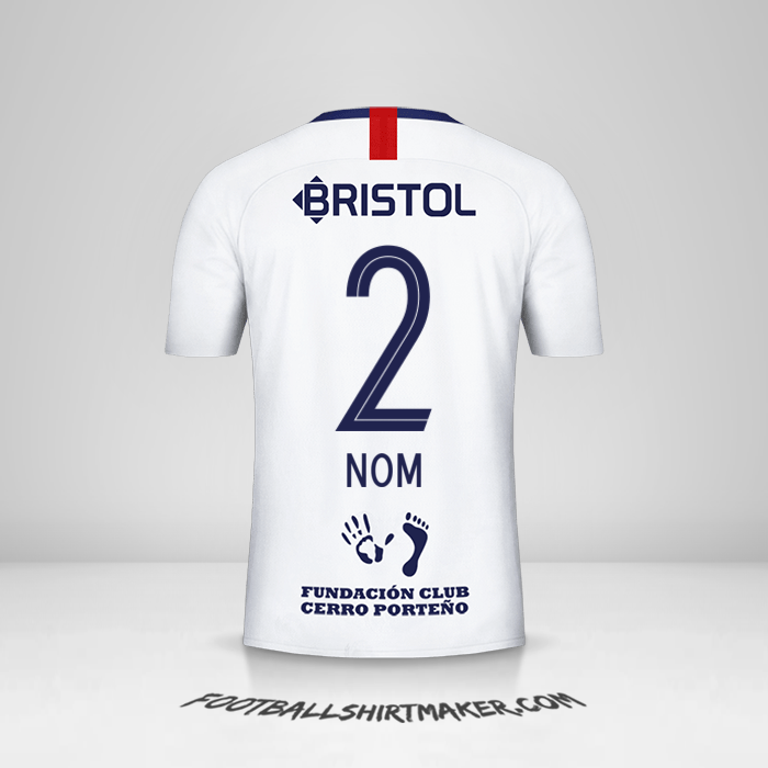 Maillot Club Cerro Porteño 2019 Extérieur -  nom - 2