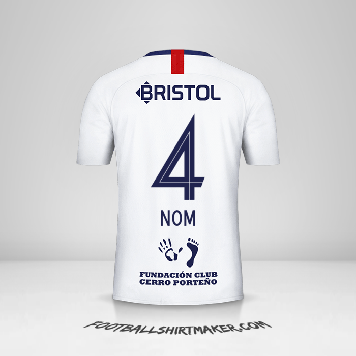 Maillot Club Cerro Porteño 2019 Extérieur -  nom - 4