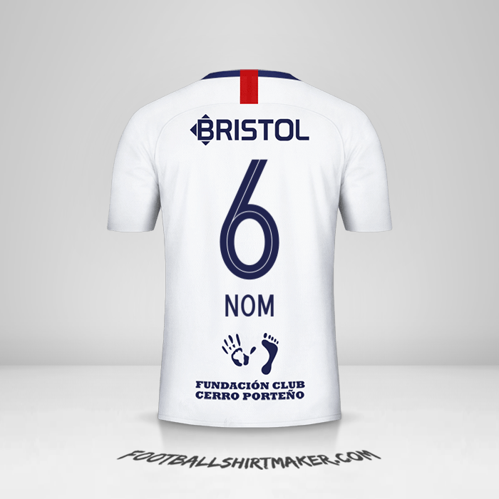 Maillot Club Cerro Porteño 2019 Extérieur -  nom - 6
