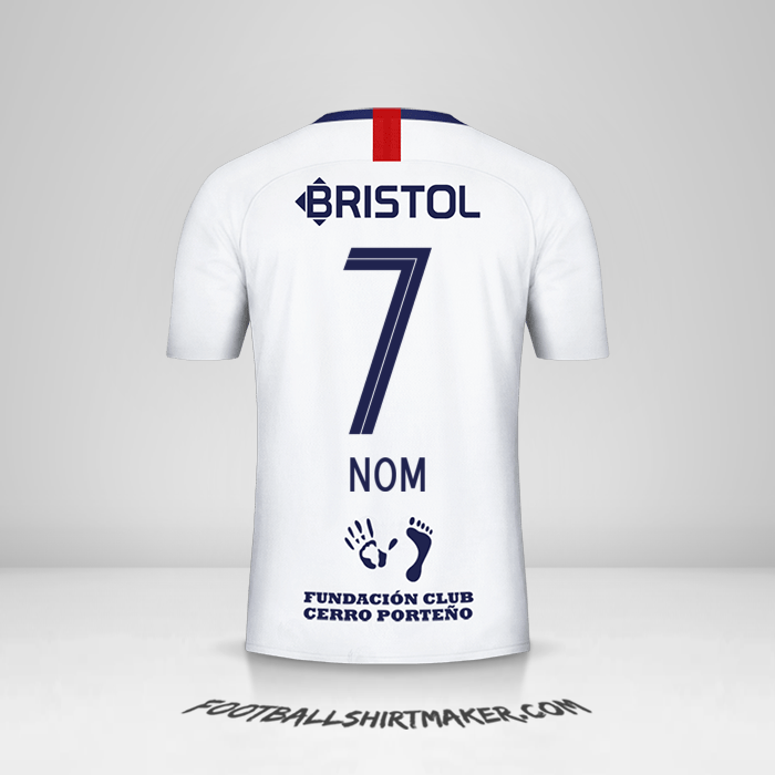 Maillot Club Cerro Porteño 2019 Extérieur -  nom - 7