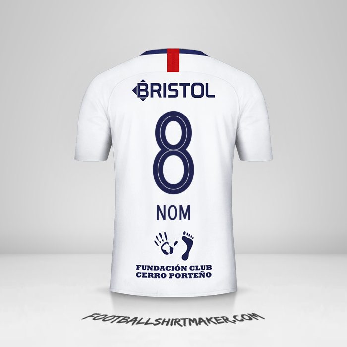 Maillot Club Cerro Porteño 2019 Extérieur -  nom - 8