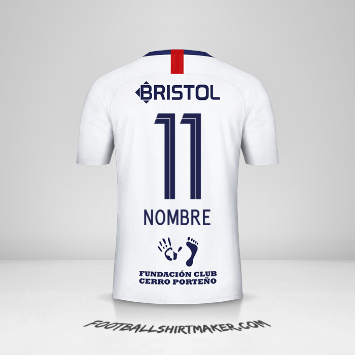 Jersey Club Cerro Porteño 2019 Visita -  nombre - 11