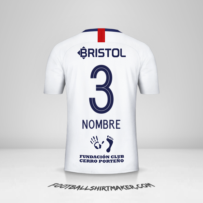 Camiseta Club Cerro Porteño 2019 Visita -  nombre - 3