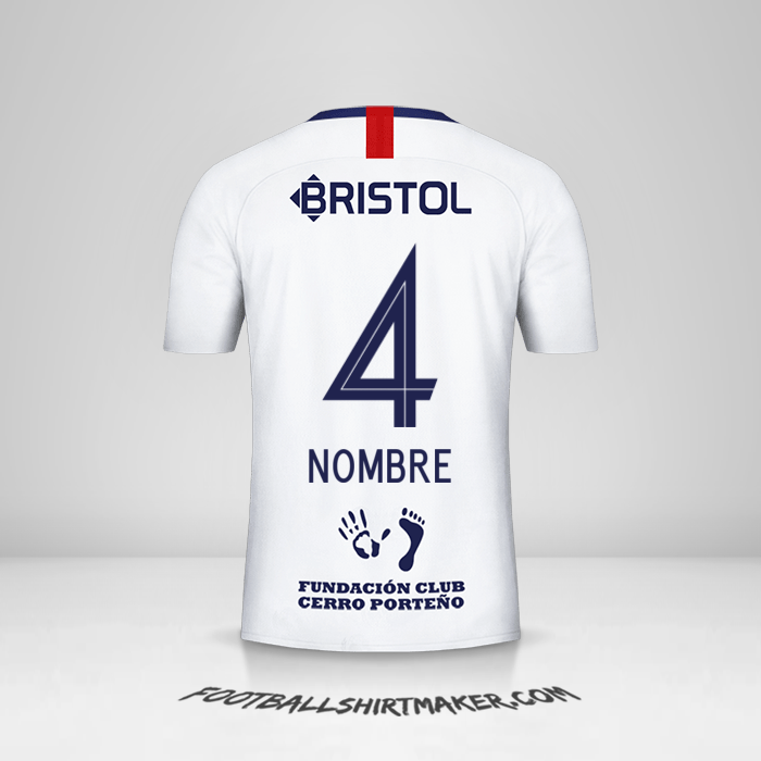 Camiseta Club Cerro Porteño 2019 Visita -  nombre - 4
