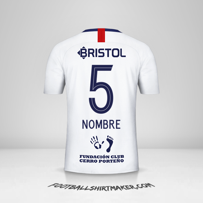Camiseta Club Cerro Porteño 2019 Visita -  nombre - 5