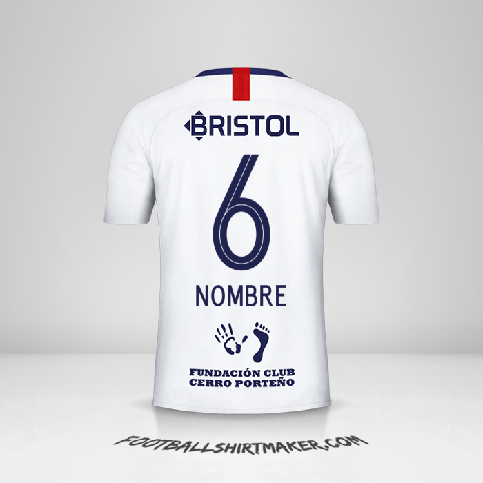 Jersey Club Cerro Porteño 2019 Visita -  nombre - 6