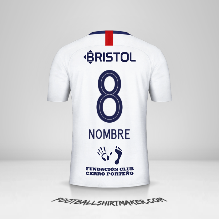 Camiseta Club Cerro Porteño 2019 Visita -  nombre - 8
