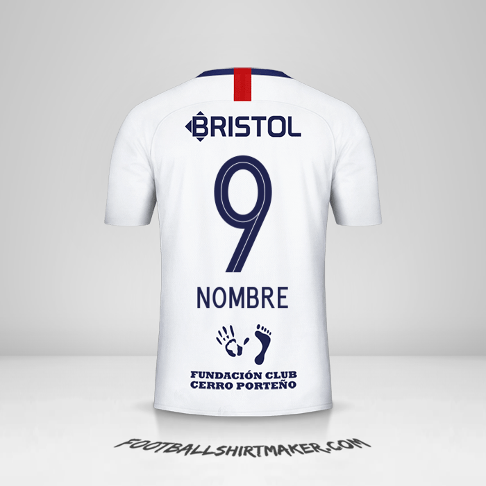 Camiseta Club Cerro Porteño 2019 Visita -  nombre - 9