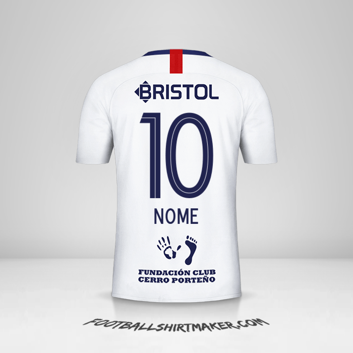 Maglia Club Cerro Porteño 2019 Seconda -  nome - 10