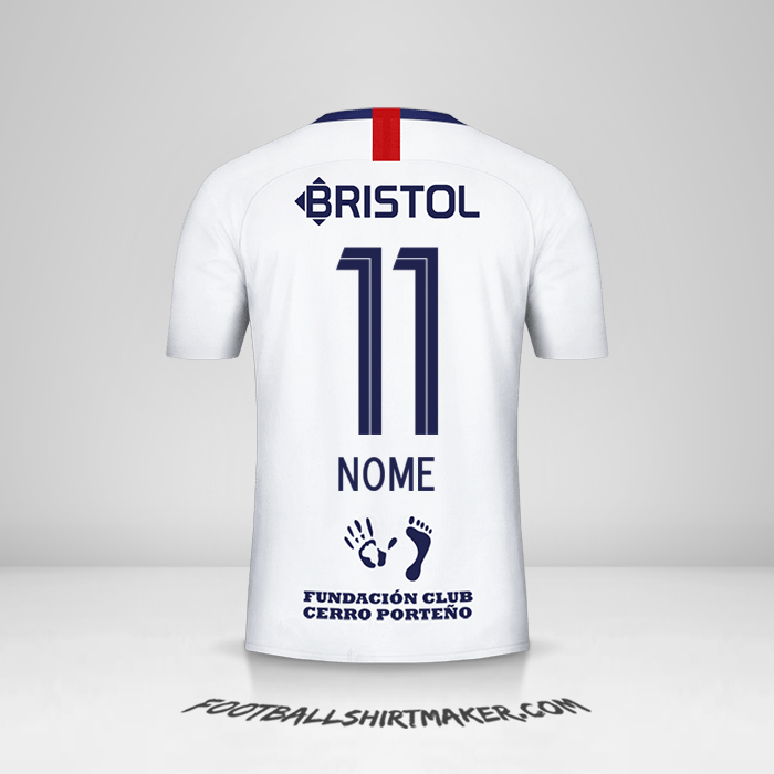 Maglia Club Cerro Porteño 2019 Seconda -  nome - 11