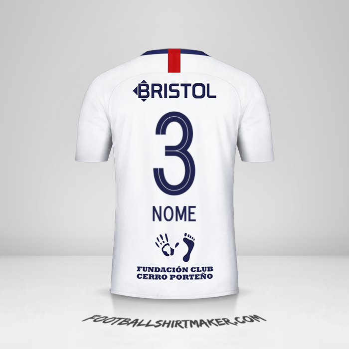 Maglia Club Cerro Porteño 2019 Seconda -  nome - 3
