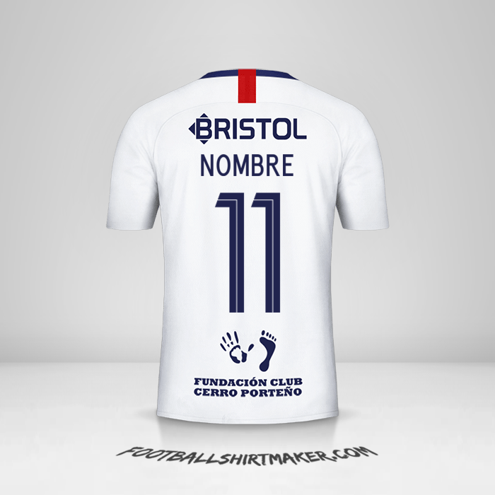 Jersey Club Cerro Porteño Libertadores 2019 Visita -  nombre - 11