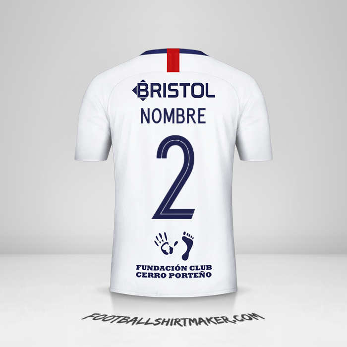 Jersey Club Cerro Porteño Libertadores 2019 Visita -  nombre - 2