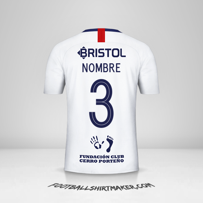 Jersey Club Cerro Porteño Libertadores 2019 Visita -  nombre - 3
