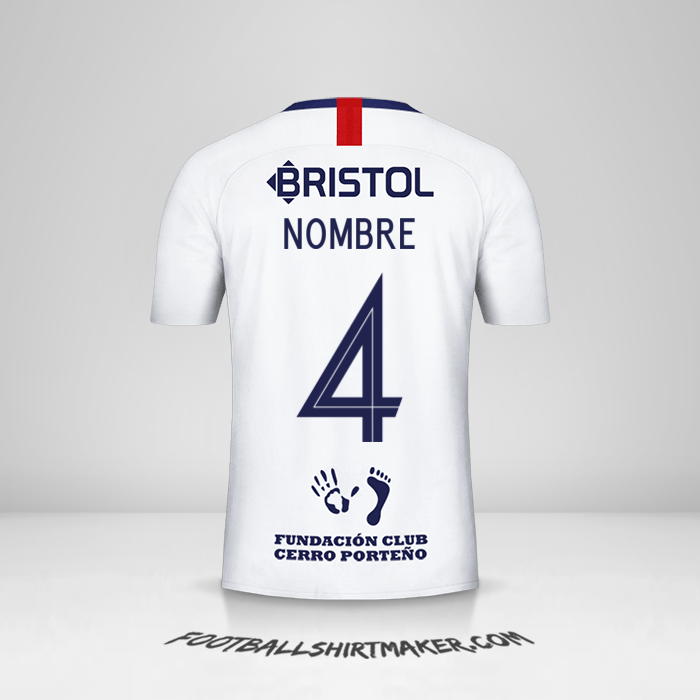 Jersey Club Cerro Porteño Libertadores 2019 Visita -  nombre - 4